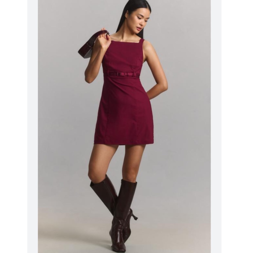 Brand New by Anthropologie Sleeveless Boat-Neck Mini Dress